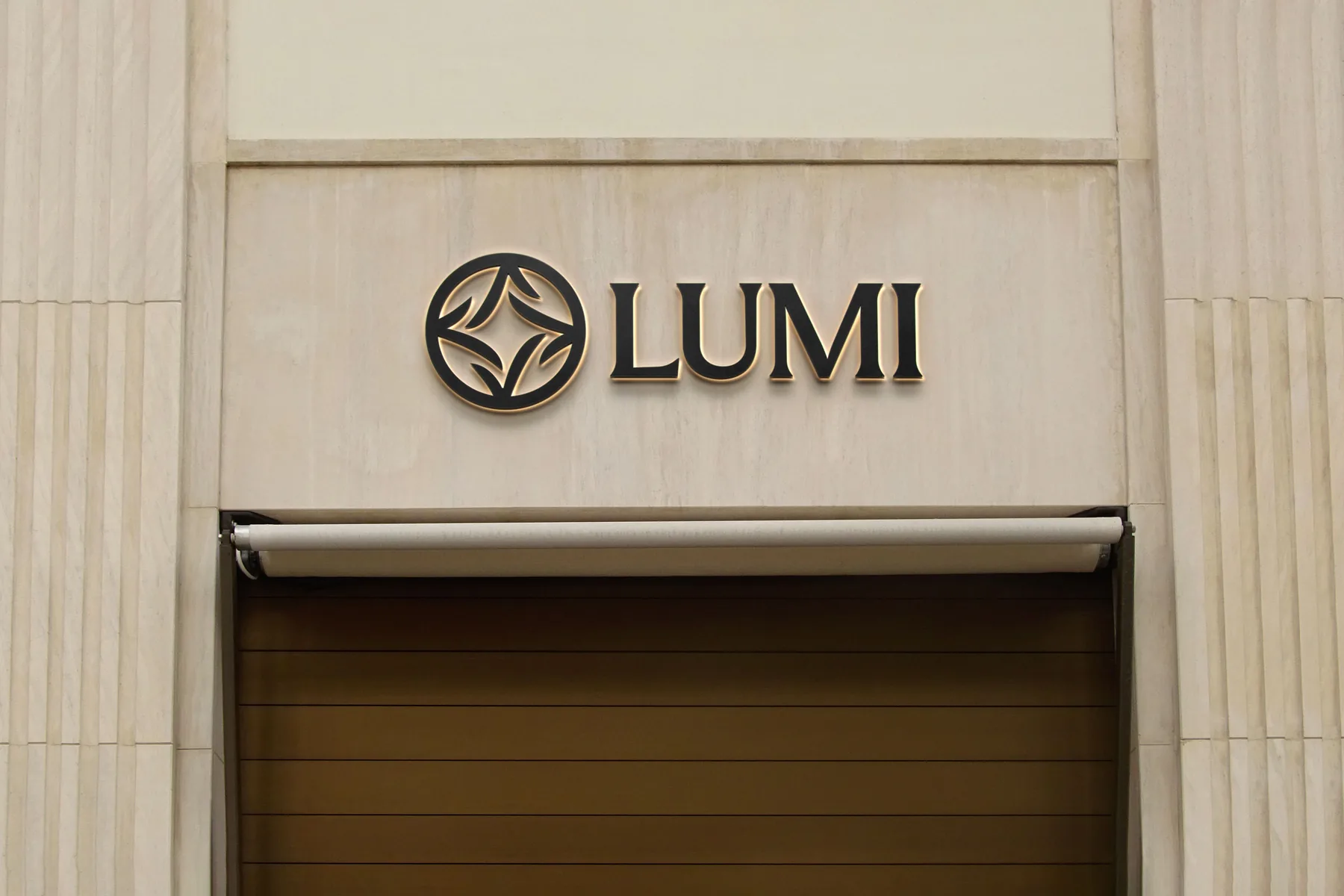 Lumi signage on a wall