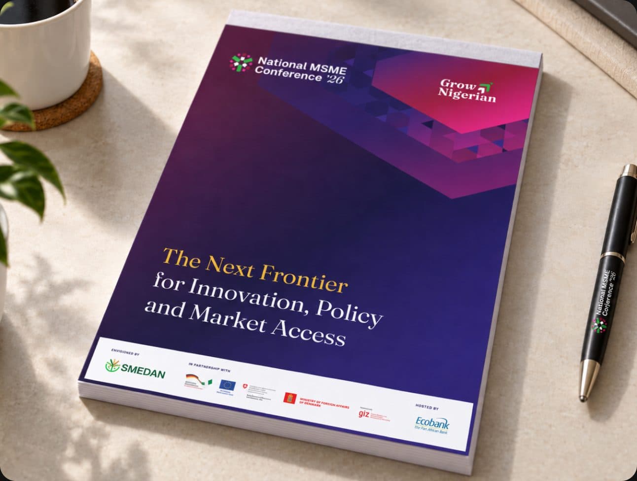 A 2026 delegate notepad with a pen: The Next Frontier for Innovation, Policy and Market Access
