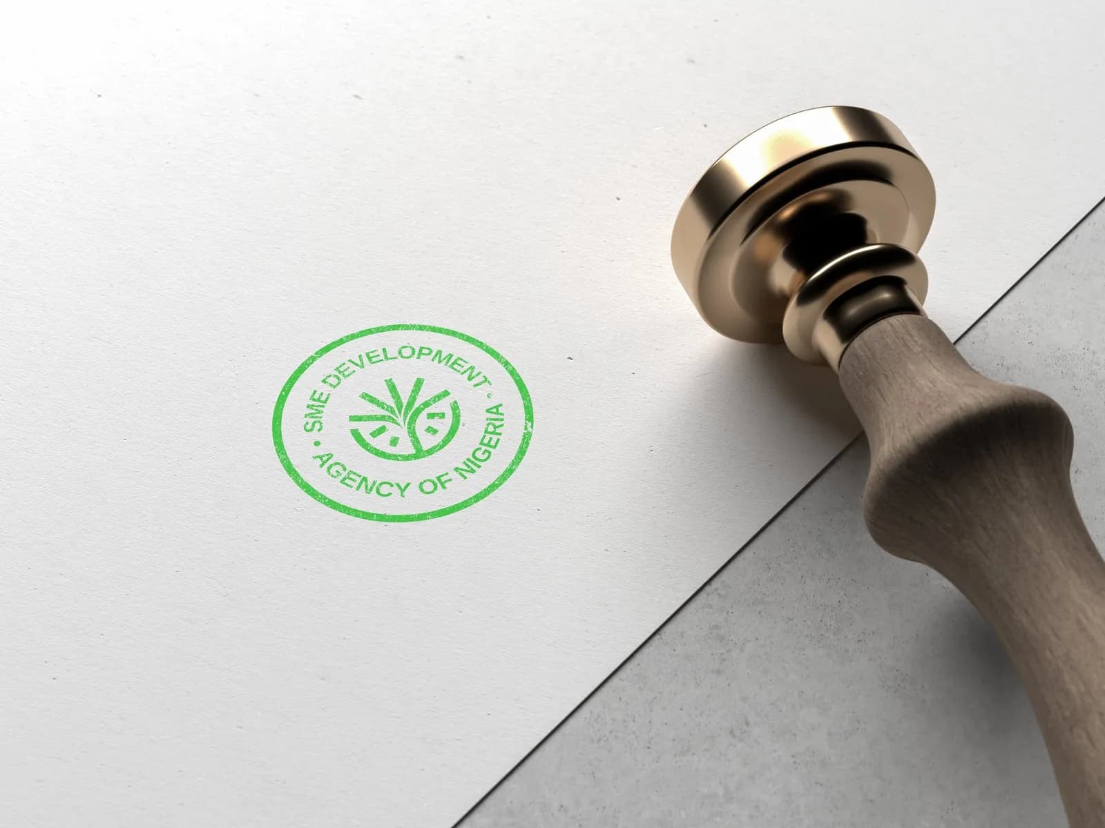 The SMEDAN seal pressed by a brass embosser